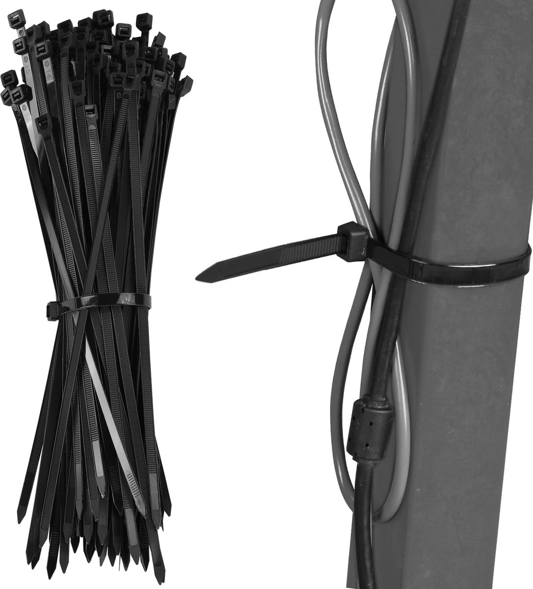 IMPERATORIS® Tie Wraps - Kabelbinders - Bundelbandjes - Trekbandjes - Extra Sterk - Voor Tuin, Garage en Kabels - 100 Stuks