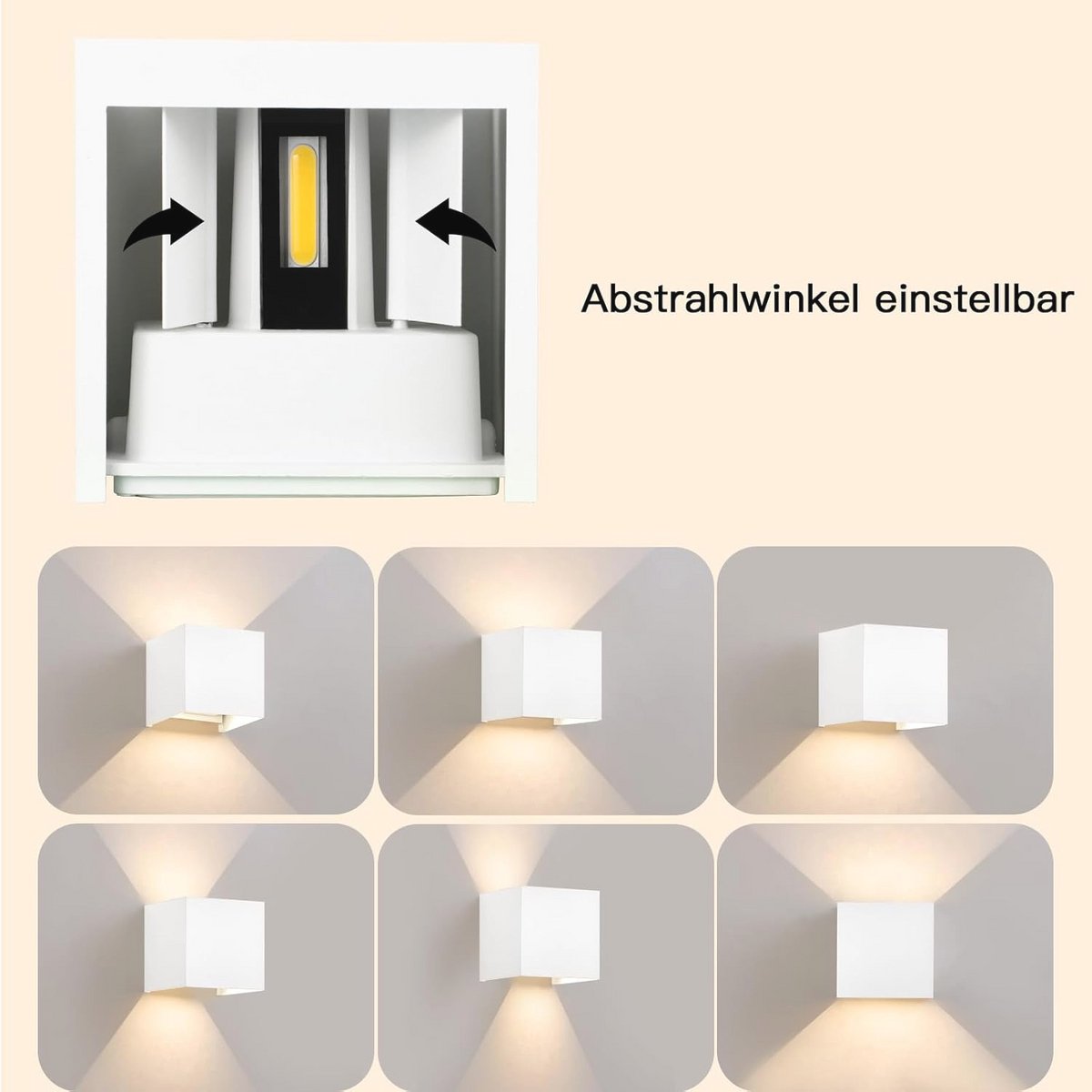 4 Stuks LED Wandlampen Voor Binnen en Buiten - Up en Down 5W IP65