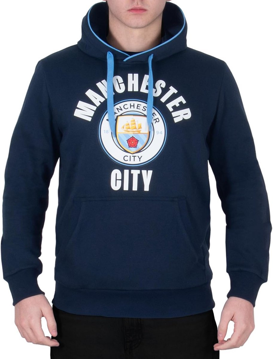 Heren Hoodie Fleece met Grafisch Ontwerp - Officieel Voetbalcadeau - Marineblauw
