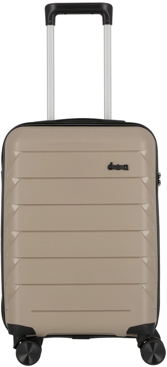 d & n Travel Line 4100 4 wielen Cabinewagen S 53 cm - Harde bagage - TSA slot - taupe