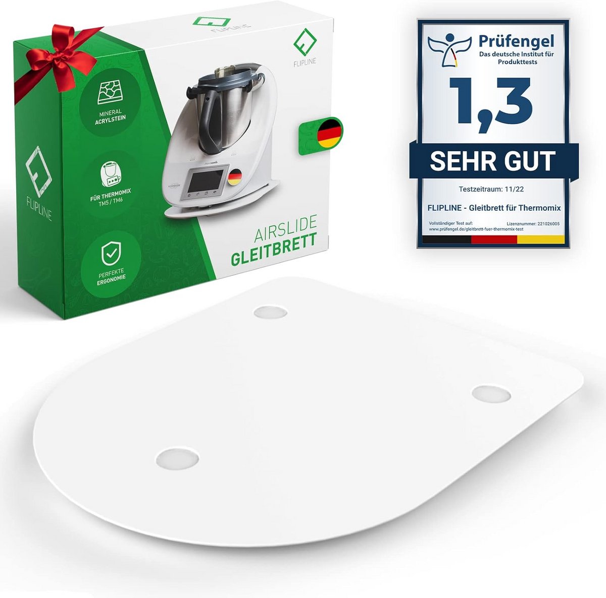 Glijplank voor Keukenmachine TM6 TM5 - Duurzaam Acrylsteen met Teflon Voeten