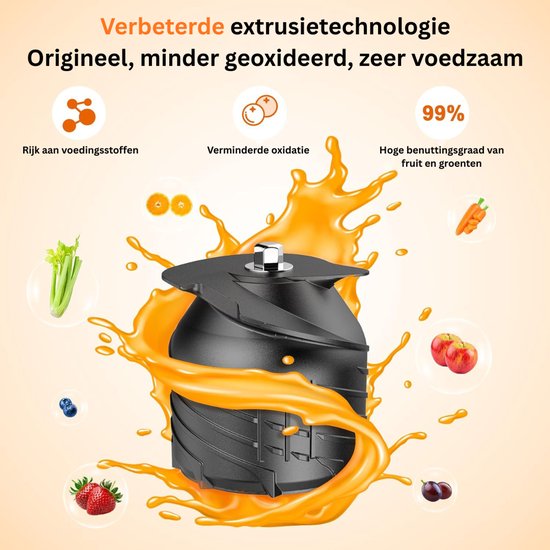 ZRSS® Slowjuicer Groot - Groenten en Fruit Pers - Juicer - Sapcentrifuge - Met 2 Glazen van ZRSS — afbeelding 2