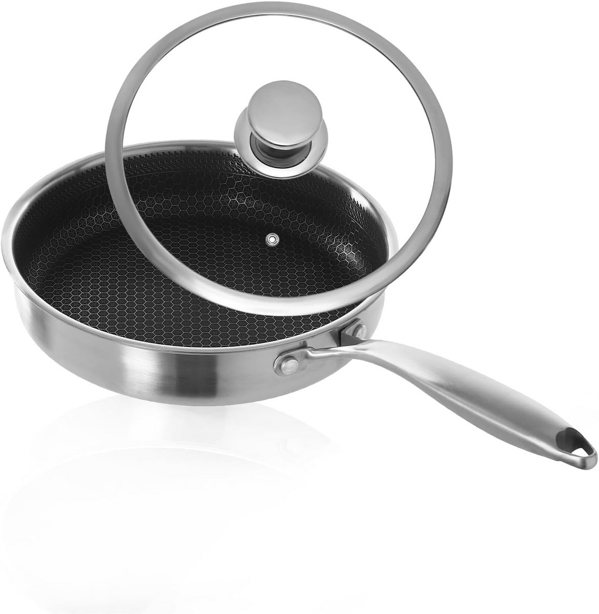 Hoogwaardige Braadpan met Deksel 26 cm - Anti-Aanbak Gecoate Kookpan voor Alle Fornuizen, Inclusief Inductie