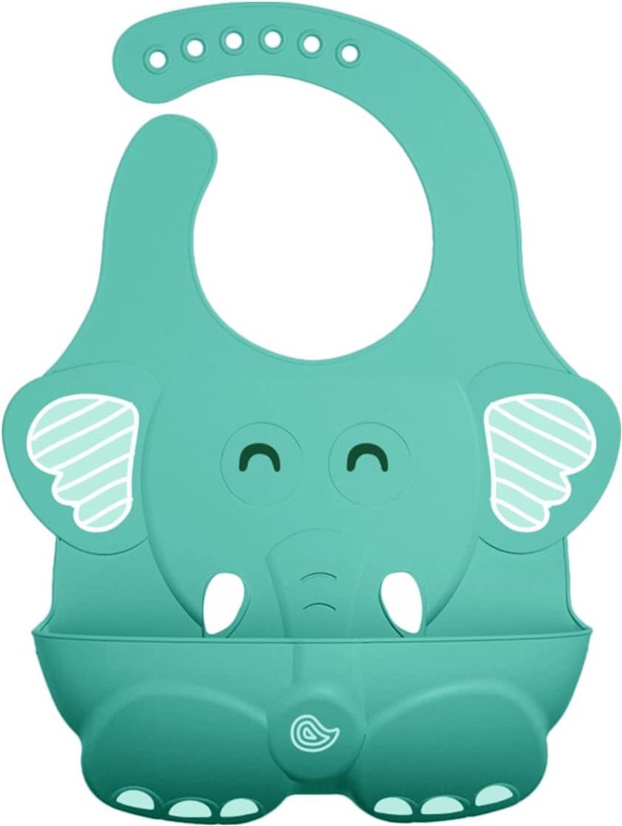 Siliconen Slab met Opvangbak voor Baby en Dreumes - Gemakkelijk Schoon te Maken, Groen