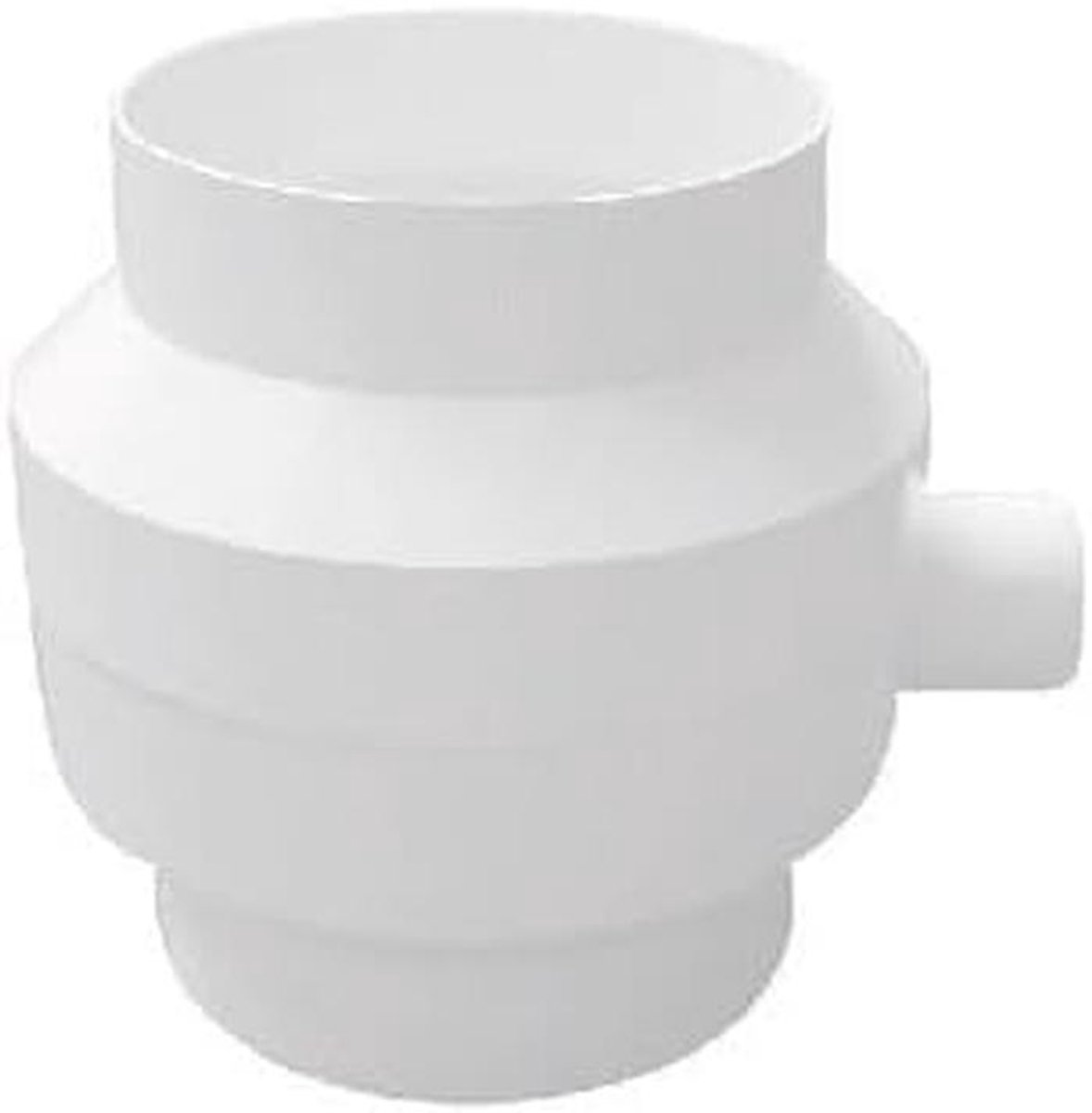 Condenswaterafscheider en -opvangbak voor ventilatiesysteem met 125 mm aansluiting