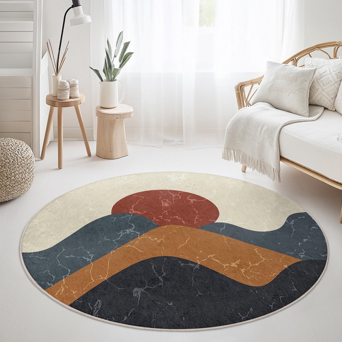 Mila Home - Tapijt Vloerkleed Rond - Wasbaar - Antislip - OEKO-TEX Gecertificeerd - Voor Woonkamer, Slaapkamer, Keuken & Hal - Runden 31 2