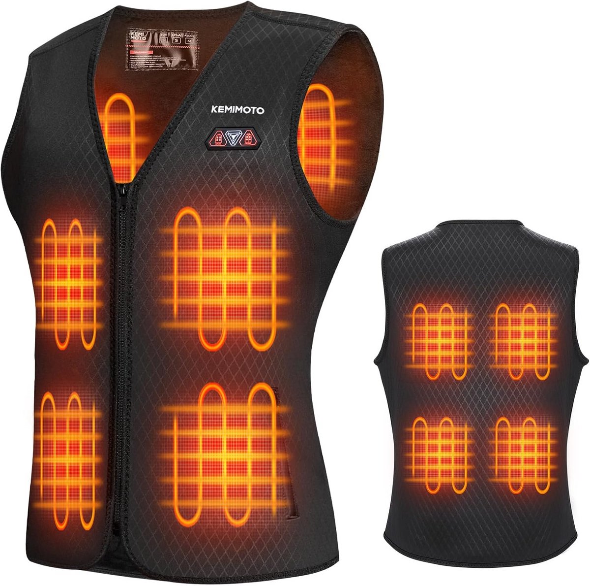 Verwarmd Vest voor Dames met 8 Verwarmingszones en Instelbare Temperatuur