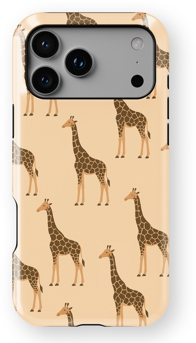 DripCase Luipaard Hoesje geschikt voor iPhone 17 Pro | Backcover met Mag | Hoesje met Dierenprint geschikt voor iPhone 17 Pro Giraffe