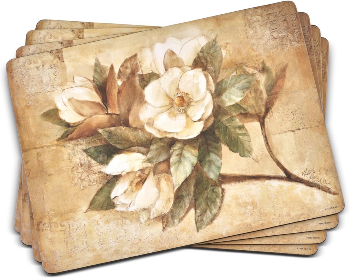 Hittebestendige Placemats Set van 4 - Kurken Achterkant - Eettafel Matten - 39,9 x 29,7 cm