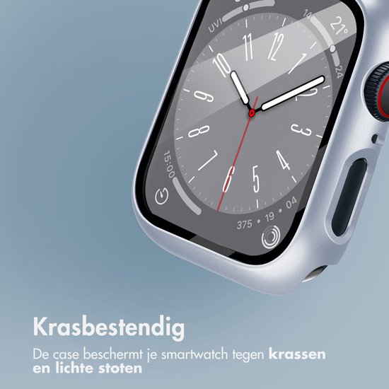 Screen protector - Geschikt voor Apple Watch 4 / 5 / 6 / SE - 40 mm - Full Cover Hard Case / Beschermend Hoesje - Zilver