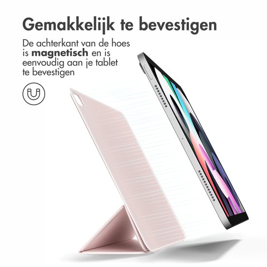 imoshion Tablet Hoes - Geschikt voor Apple iPad Air 5 (2022) / Air 4 (2020) / Air 11 inch (2026) M4 / Air 11 inch (2025) M3 / Air 11 inch (2024) M2 - Magnetic Bookcase - Roze