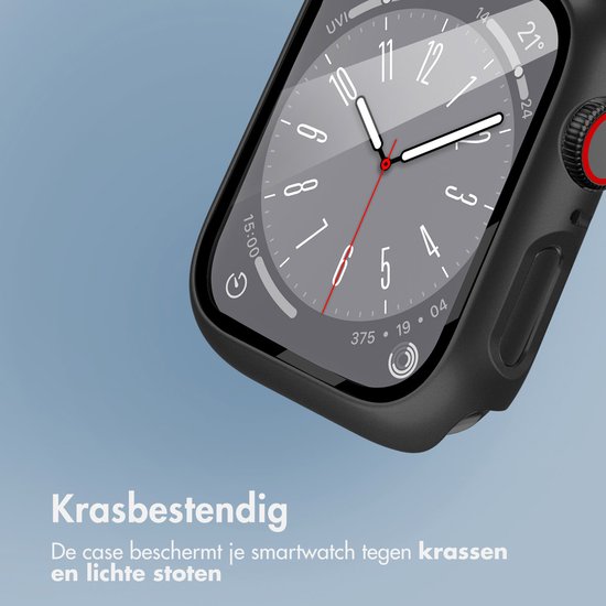 iMoshion Hardcase + Protecteur d'écran pour Apple Watch Series 4-6/SE 44 mm - Zwart