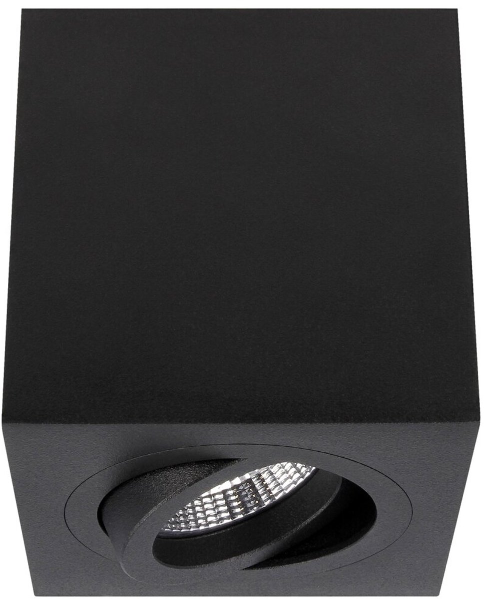 Yphix Palermo Opbouwspot - Vierkant - 1 Lichtpunt - Kantelbaar - 90x90mm - Zwart