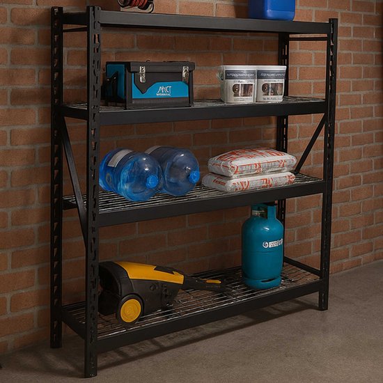 shelfplaza HOME 200x70x60 cm metalen stellingkast in verzinkt met 6 planken en 145 kg draagvermogen per plank