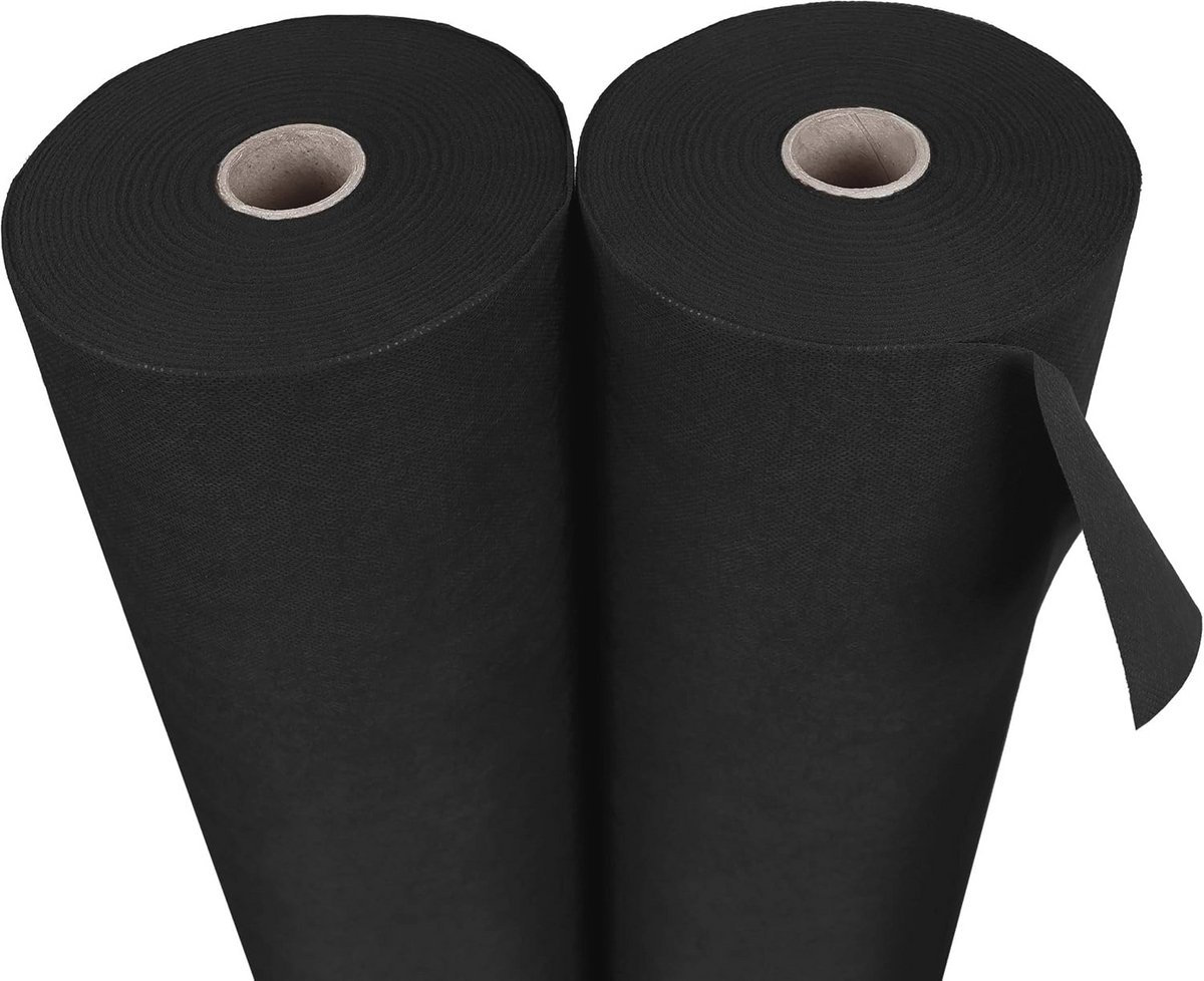 Zwart Tuinvlies en Onkruidvlies 1,6m 100g/m² met UV-bescherming voor Tuinbouw en Landbouw