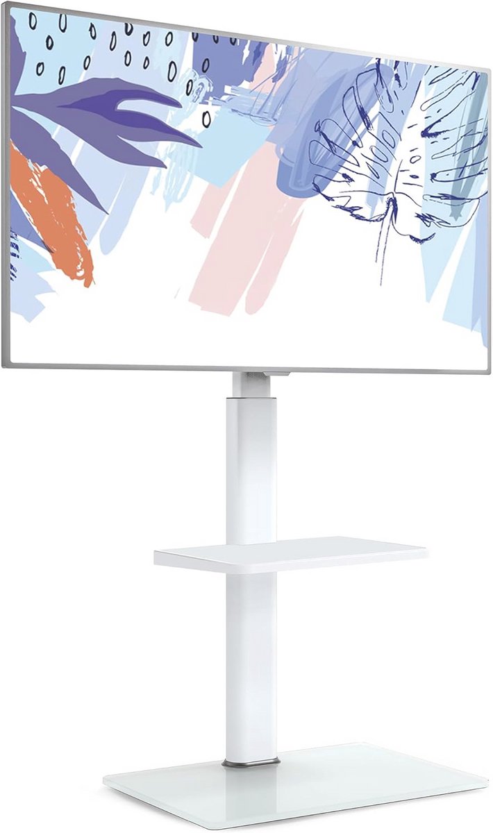 Verstelbare Zwenkbare TV Stand voor 32-60 inch TV - Hoogte Instelbare Vloerstandaard