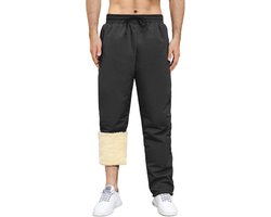 Gevoerde Joggingbroek voor Heren - Winter Outdoor Trainingsbroek met Waterdichte Fleecevoering