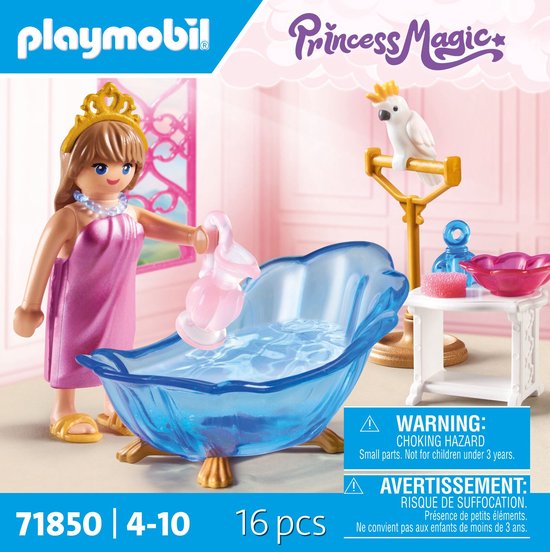 Playmobil 'Princess Magic' speelgoeddoos met prinses, badkuip en accessoires.