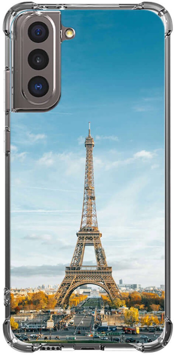 Samsung Galaxy S21 Hoesje Ontwerpen – Transparant Anti-Shock TPU