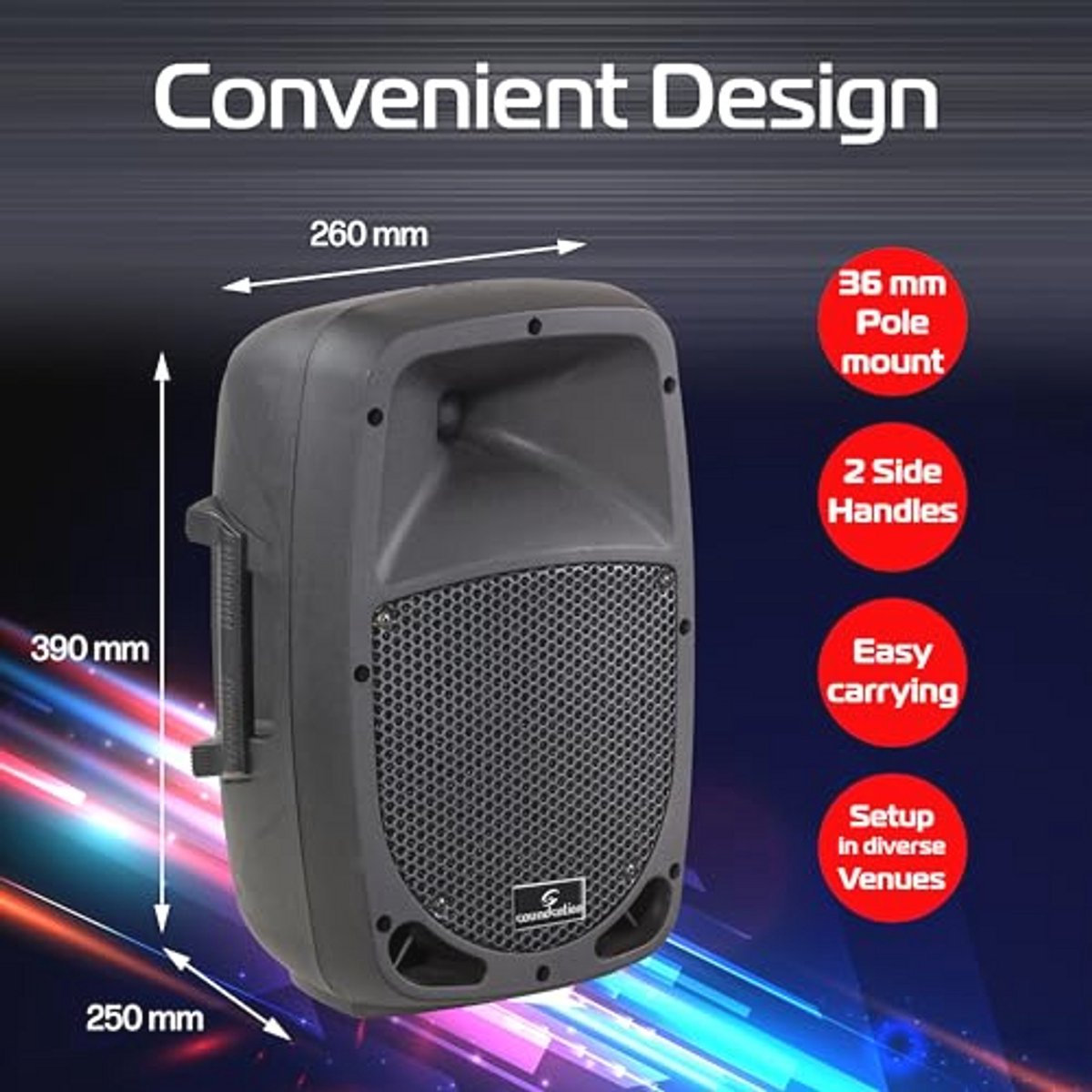 300W 2-weg actieve luidspreker - Ideaal voor feesten en presentaties