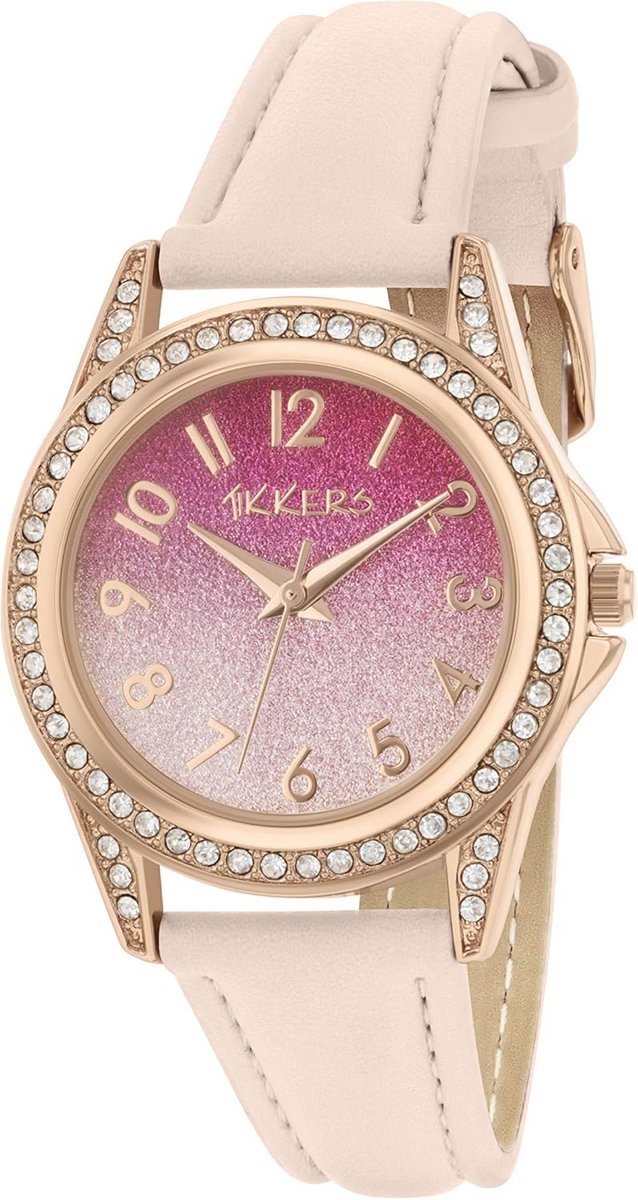 Unisex Kinderen Analoge Quartz Horloge met Roze PU Strap