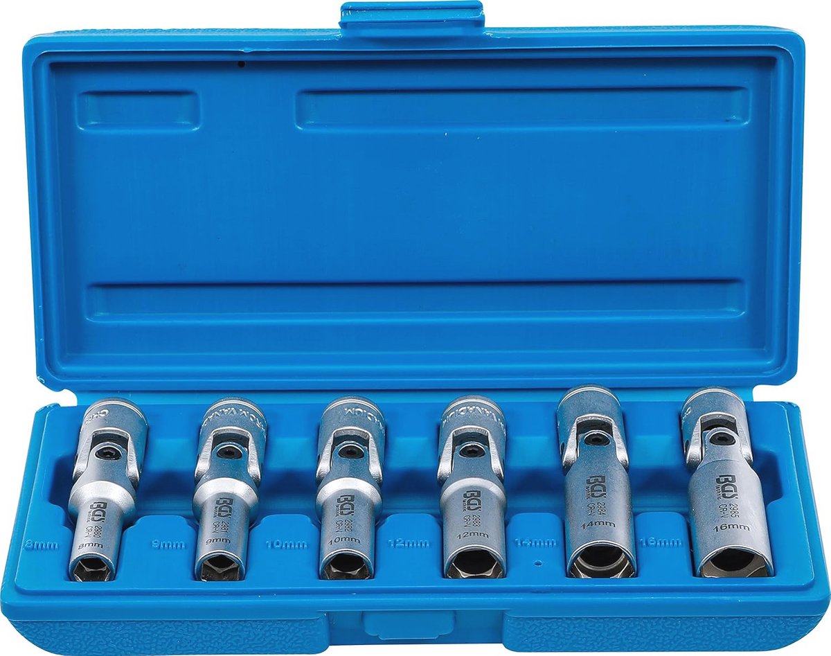 Universele bougie gewrichtssleutel-set | 10 mm (3/8") | 8-16 mm | 6-dlg.