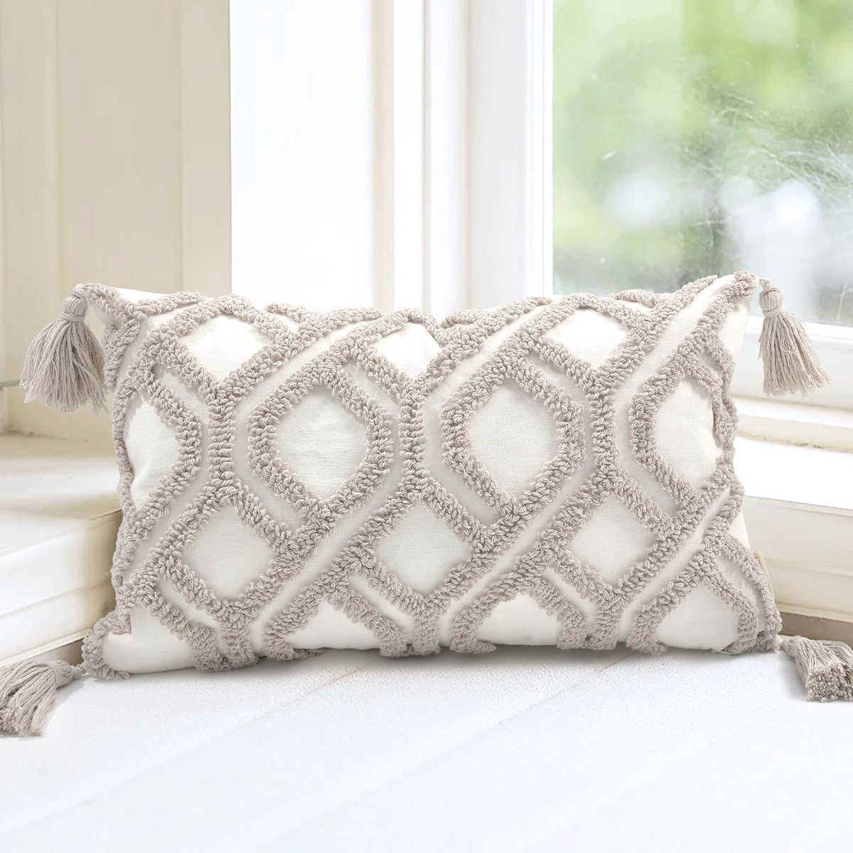 Boho Kussenhoezen 30x50cm Tufted Decoratieve Tassels Voor Bank Bed