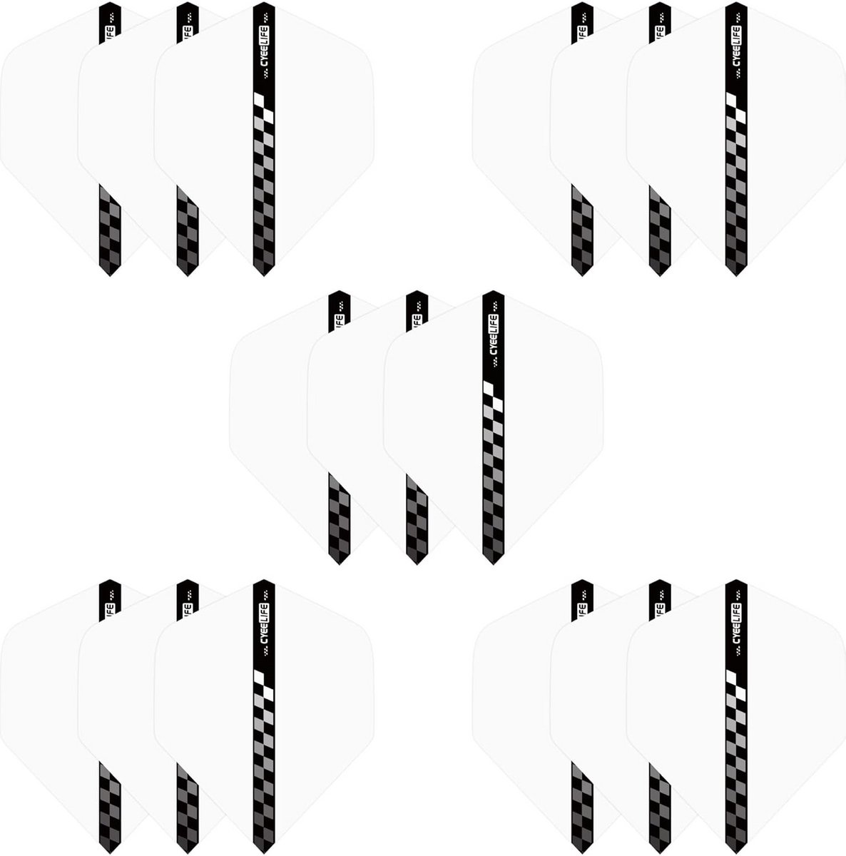 Dartflights Standaard Set - 15 Stuks Voor Stevige Dartpijlen