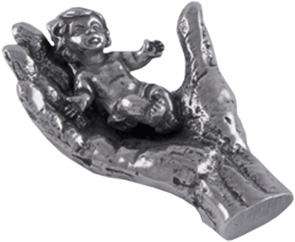 Hand met baby - Uniek kraamcadeau - Herinnering baby - Geschenk geboorte - Symbolisch kraamcadeau - liefdevol beeldje
