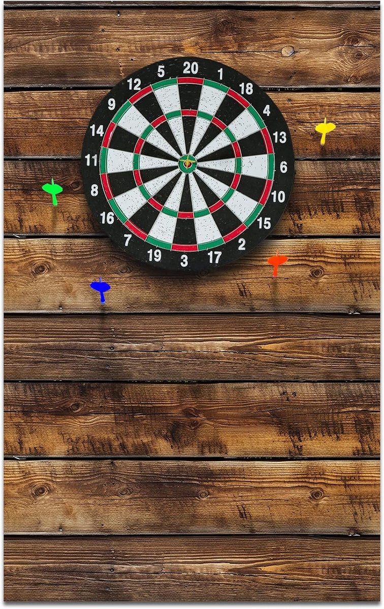 Vilt Dartbord Muurbeschermer Houtnerf XL - Bescherming tegen gemiste Darts