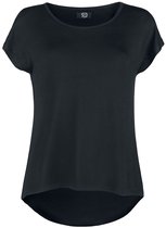 R.E.D. Rock-Engineered Design Zwart los basic T-shirt - Dames - XL