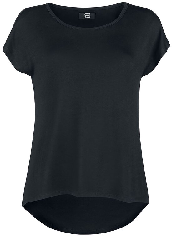 R.E.D. Rock-Engineered Design Zwart los basic T-shirt - Dames - XL