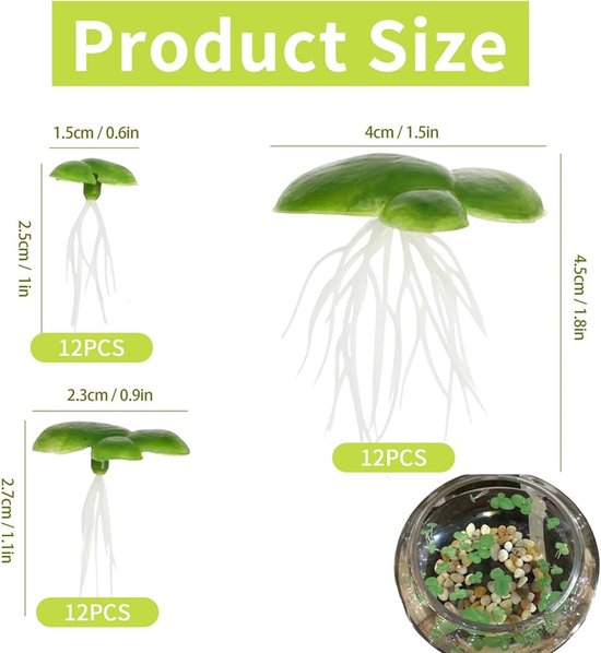 36 Stuks Kunstmatige Waterlinzen, Zwemplanten, Mini Vijver Voor En Aquarium Drijvende Waterplanten Van Kunststof Kunstvijverplanten Waterplanten Vijver Aquariumdecoratie 2896401138