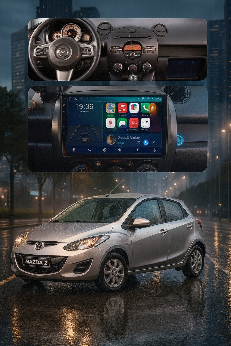 ADIVOX 9 inch T2 geschikt voor Mazda 2 2007-2014 Android 15 CarPlay/Auto/Wifi/RDS/DSP/5G/NAV/DAB+