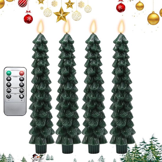 Forever Speed LED Kerstkaarsen – 20 Stuks – Warmwit – Met Afstandsbediening – Melkwit – Incl. Clips – AA-batterij – Dimbaar
