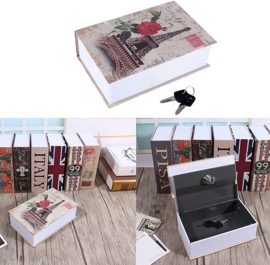 Creatieve verborgen geheime kluis Wandklok Kluis Aan de muur gemonteerde hangende sleutel Geld Geld Sieradenopslag Beveiligingsdoos Home Decor  15