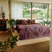 Kayori Kymani Dekbedovertrek Egyptisch Satijn - 140x200-220 + 1 sloop - Eenpersoons 100% Egyptisch Katoensatijn - Rood