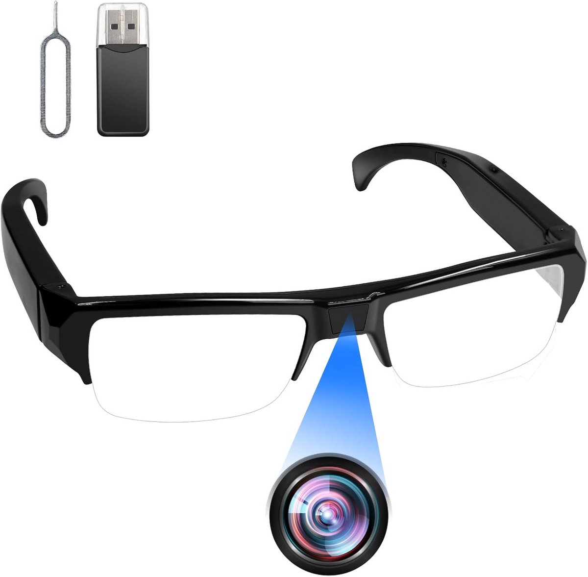 HD 1080p Actiecamera Bril - Draagbare Video Opnamebril voor Buitenactiviteiten