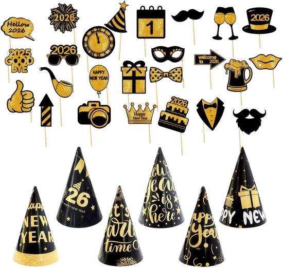 Gouden Happy New Year slinger - Gelukkig Nieuwjaar Collectie