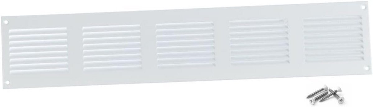 Metalen Ventilatie Grille met Insectenhor - 500x100mm - Voor Buitenmuur en Afzuiging