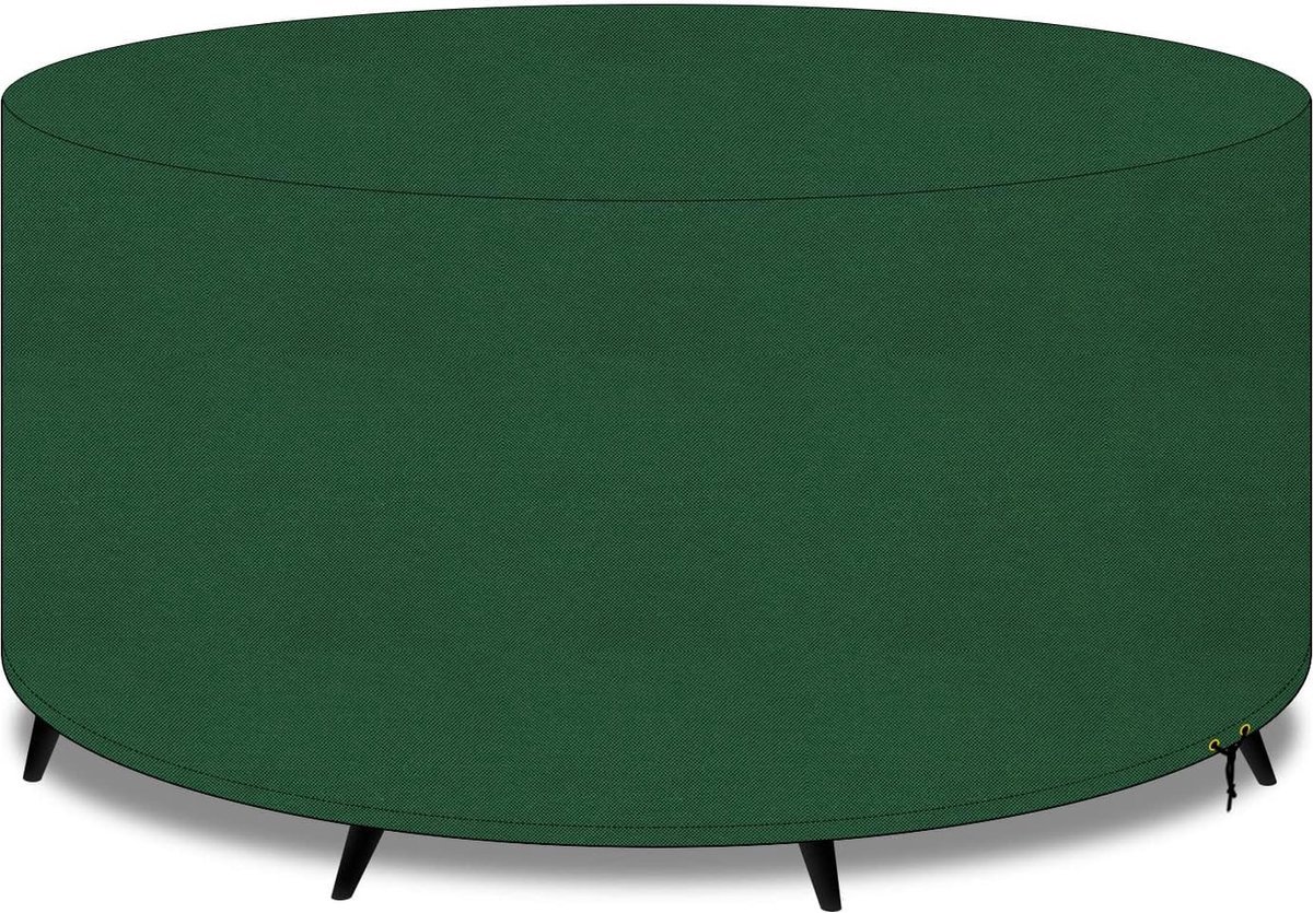 Stunq® Tuinmeubelhoezen - Waterdichte UV-bestendige anti-vervaging hoes voor ronde tafel stoelenset - groen 200 x 105 cm