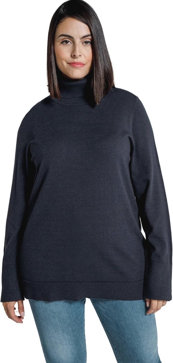 Dames Coltrui met Gebreid Detail - Comfortabele Basic Sweater