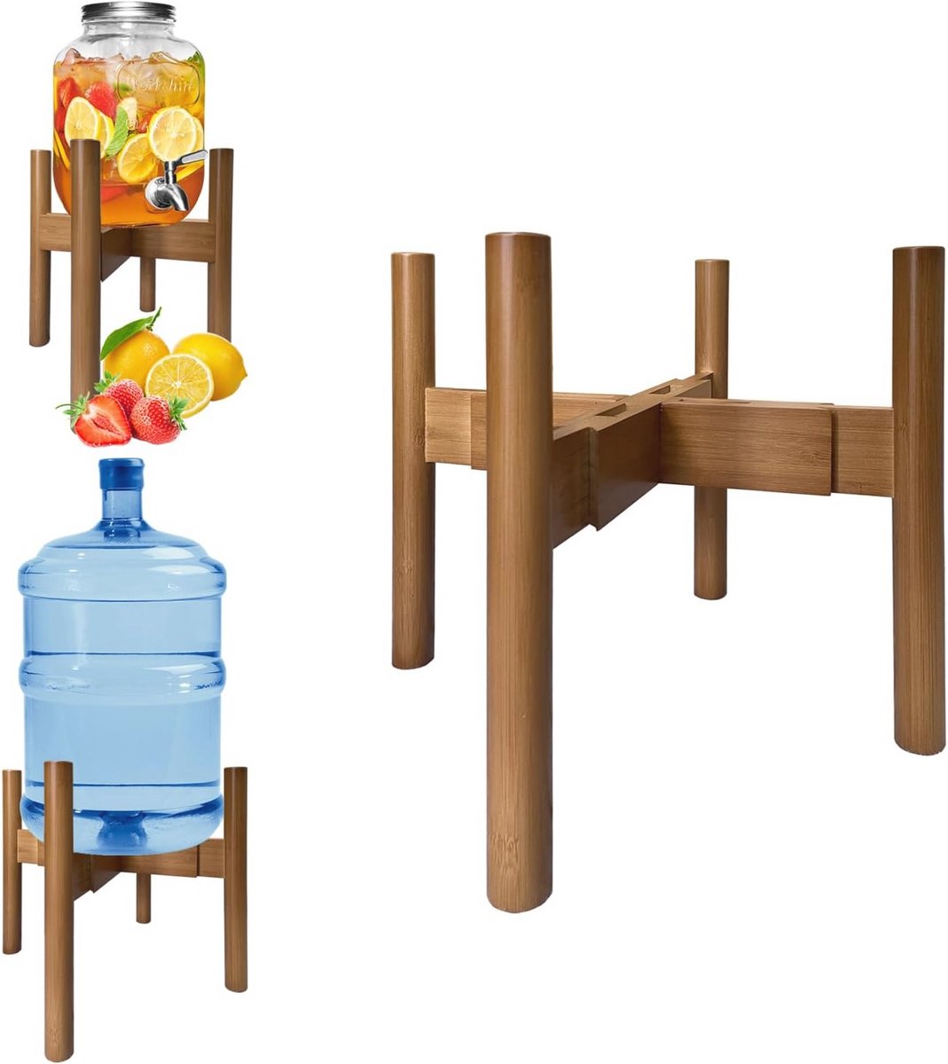 Verstelbare drankdispenser houder standaard voor 1-5 gallon waterflessen en waterfilterkannen