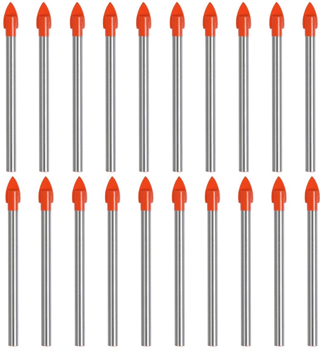 20 Stuks Glazen Boor Tegelboorset - 6 mm Tegel- en Glasboren voor Harde Oppervlakken