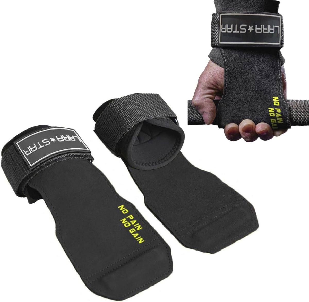 Gewichtheffen Polsbanden voor Optimale Grip Ondersteuning - Deadlift Handschoenen Alternatief voor Krachttraining