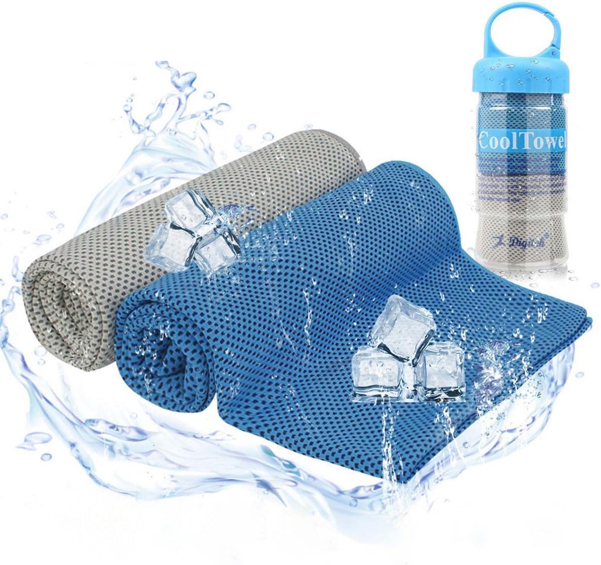 Koeling Handdoeken 2 Pack – Ijskoude Gym Handdoeken voor Yoga, Sport & Outdoor Activiteiten