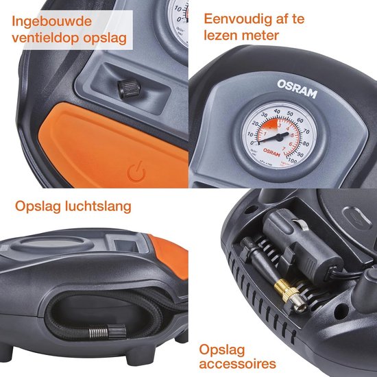 Draagbare 12V Compressor voor Autobanden - Analoge Bandenpomp met Snelle Opblaastijd — afbeelding 2