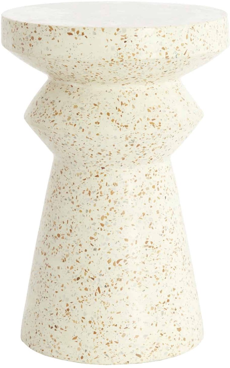 Bijzettafel Sella - Wit - Ø32x47cm -