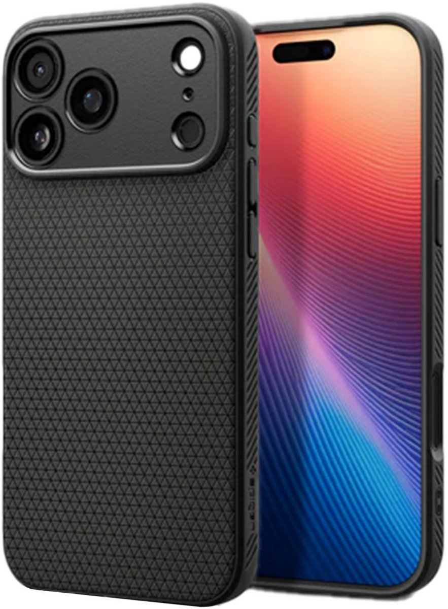 Spigen Liquid Air Backcover geschikt voor iPhone 17 Pro – Zwart