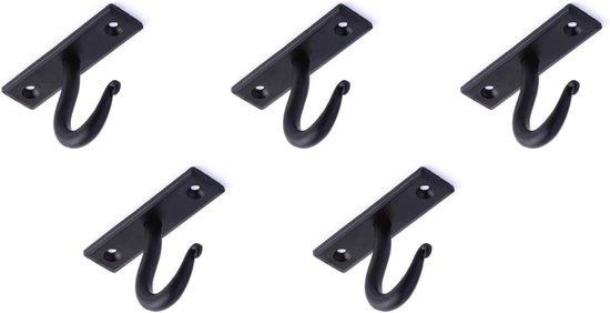 Houten wandhaken - verpakking van 4 - handgemaakte decoratieve haken voor het ophangen